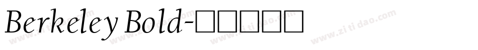 Berkeley Bold字体转换